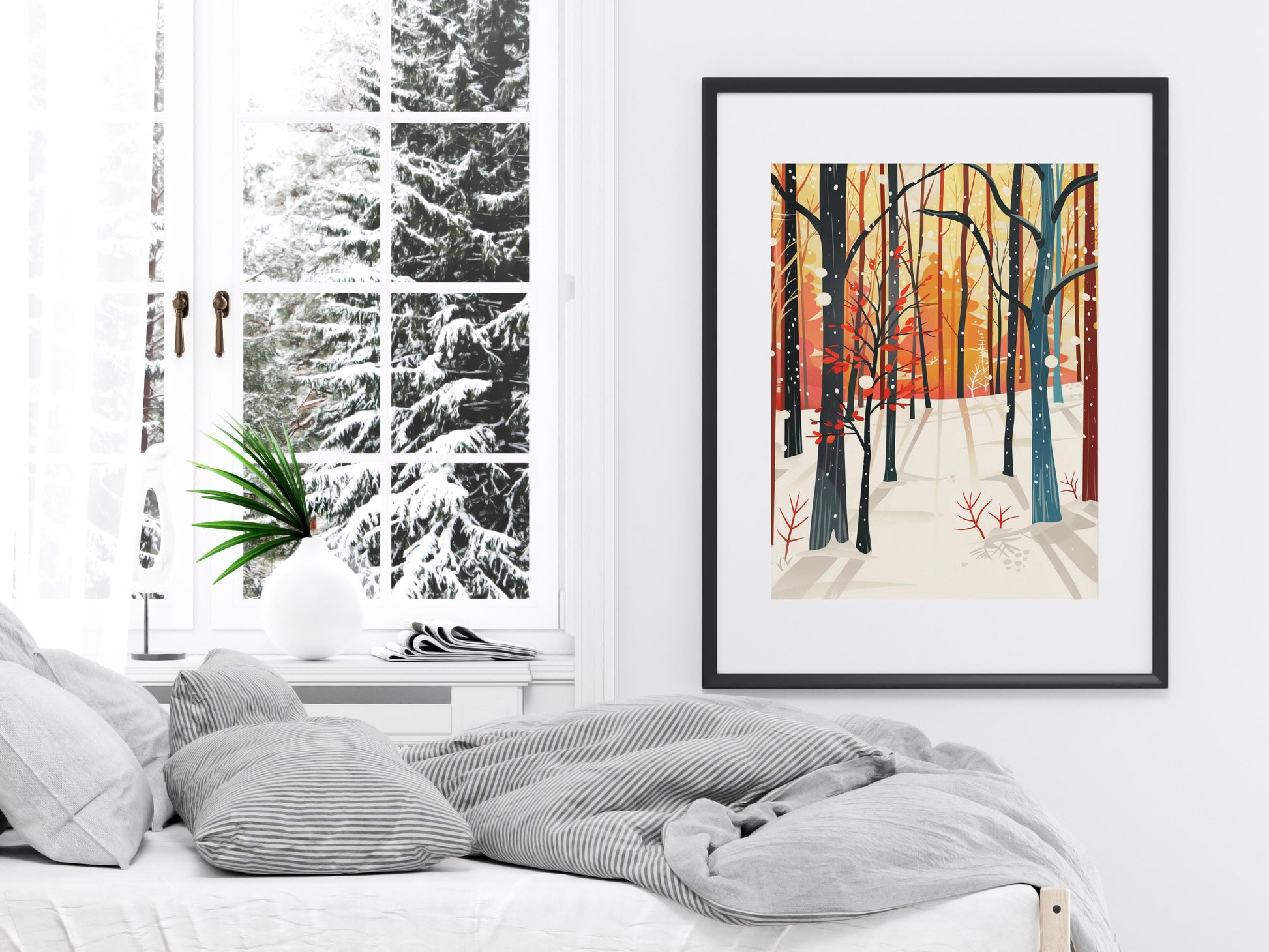 Winter Forest Solitude- connection with nature, Eldon Peak, art print, silence, forest scene