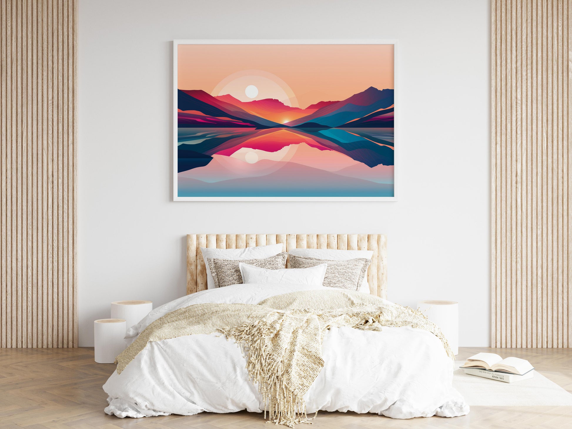 Reflections of Awakening- Sunrise, Modern landscape, Abstraction, Harmony, North America