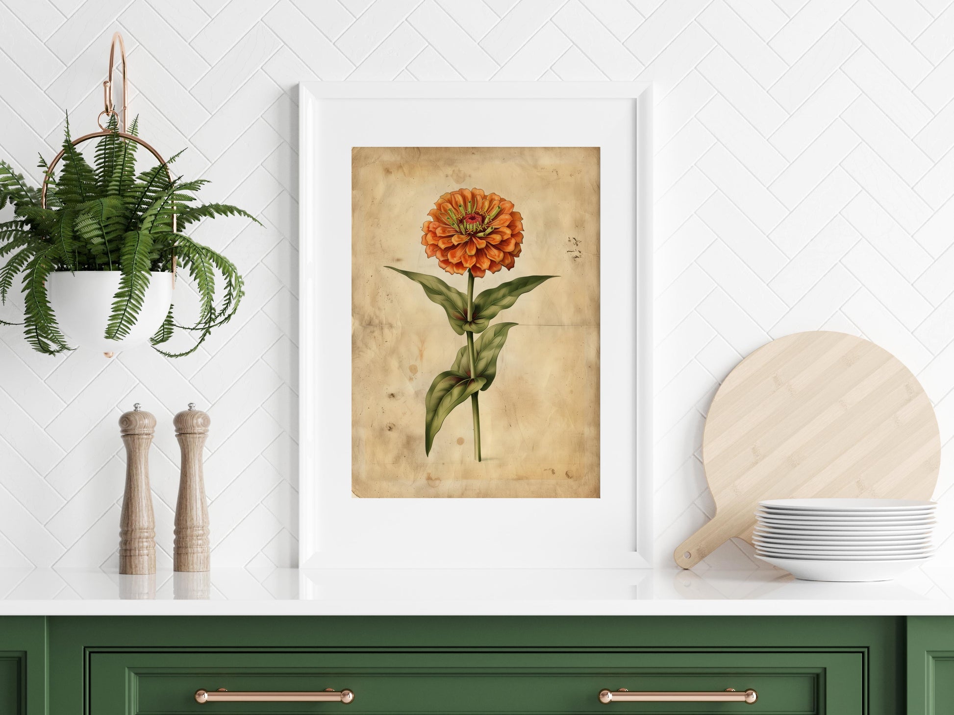 Zinnia's Elegance by Emilia Florentina- nature study, Renaissance, attention to detail, color brilliance, botany