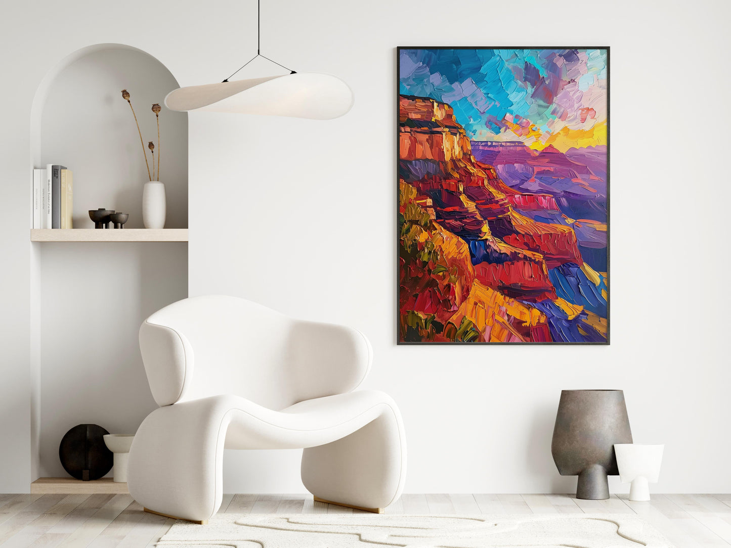 Color Play of the Grand Canyon- Dynamic nature, Color dynamics, Natural wonders, Energy, Post-impressionism