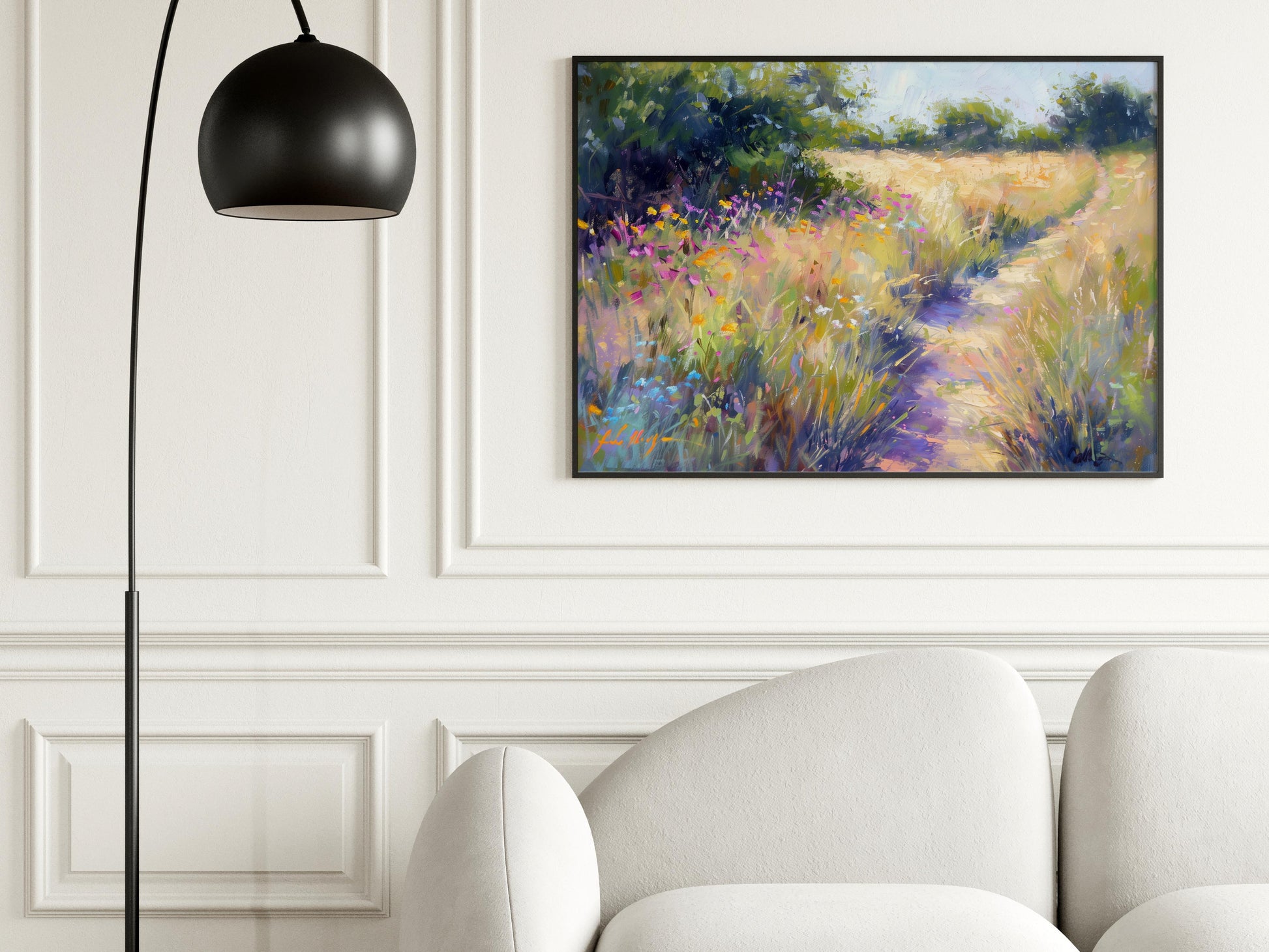 Impressions of a Summer Meadow Dream- Dynamic Brushwork, Impressionism, Color Palette, Play of Light, Summer