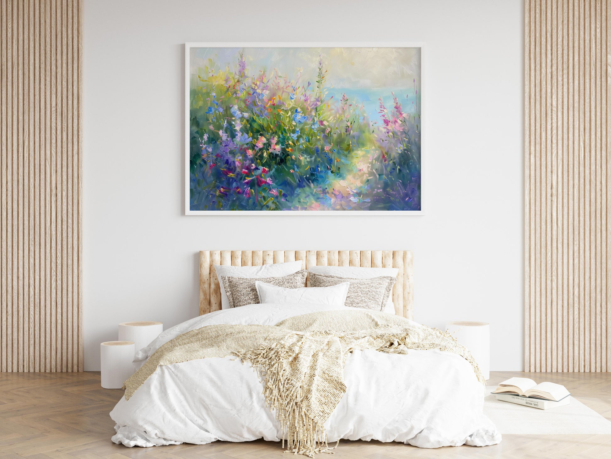 Sunlit Flower Meadow- Lightness, Impressionism, Joy, Canvas, Play of Light