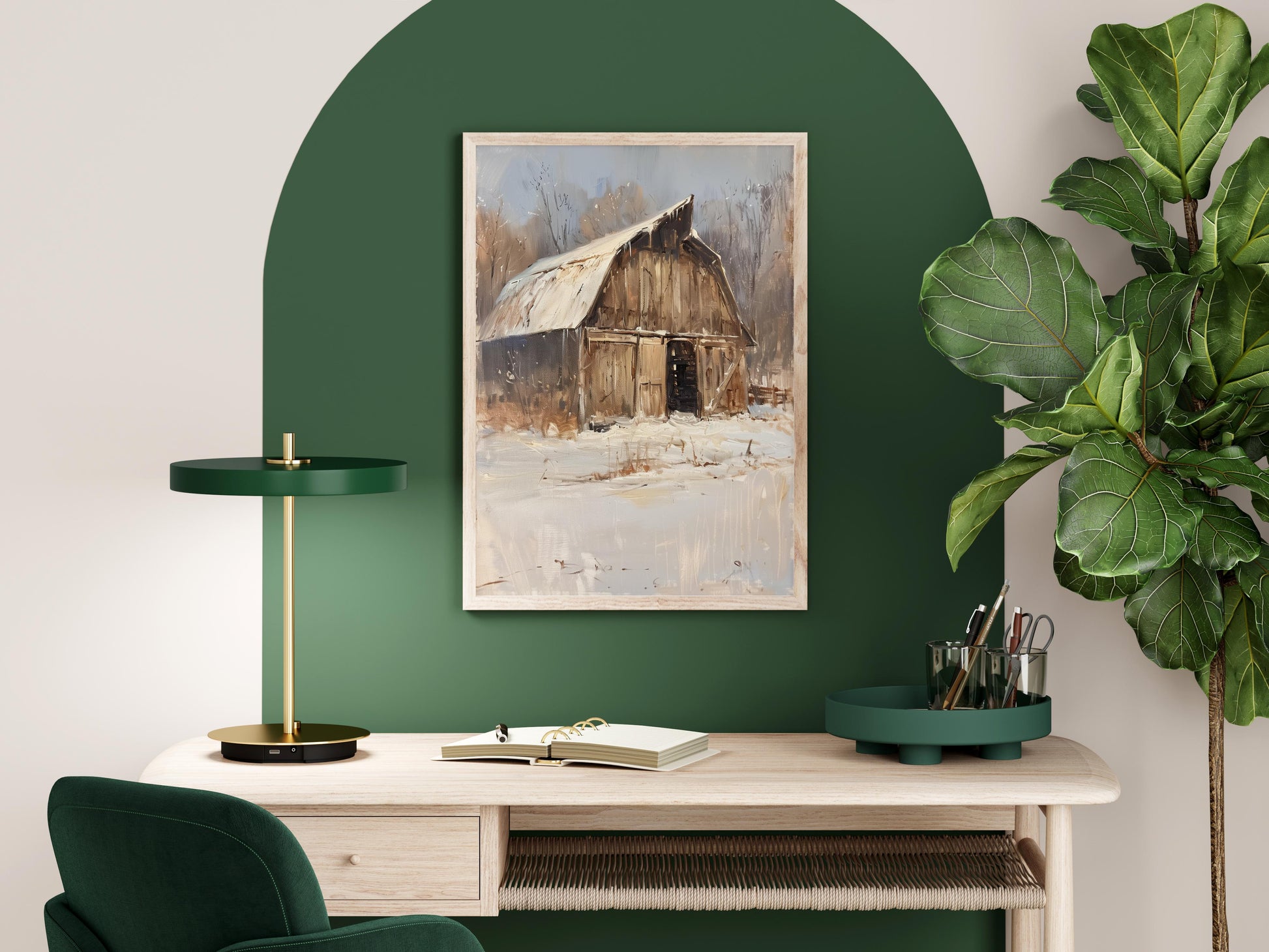 Eternal Stillness in Snowy Garb- Wall Art, Canvas, Esteban Azuela, Stillness, Winter landscape