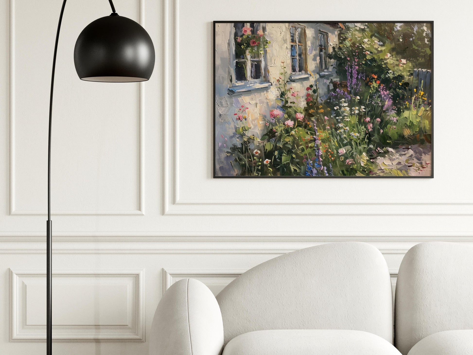 Scandinavian Garden Idyll- Home Improvement, Pastel Colors, Realism, Wall Decor, Sweden