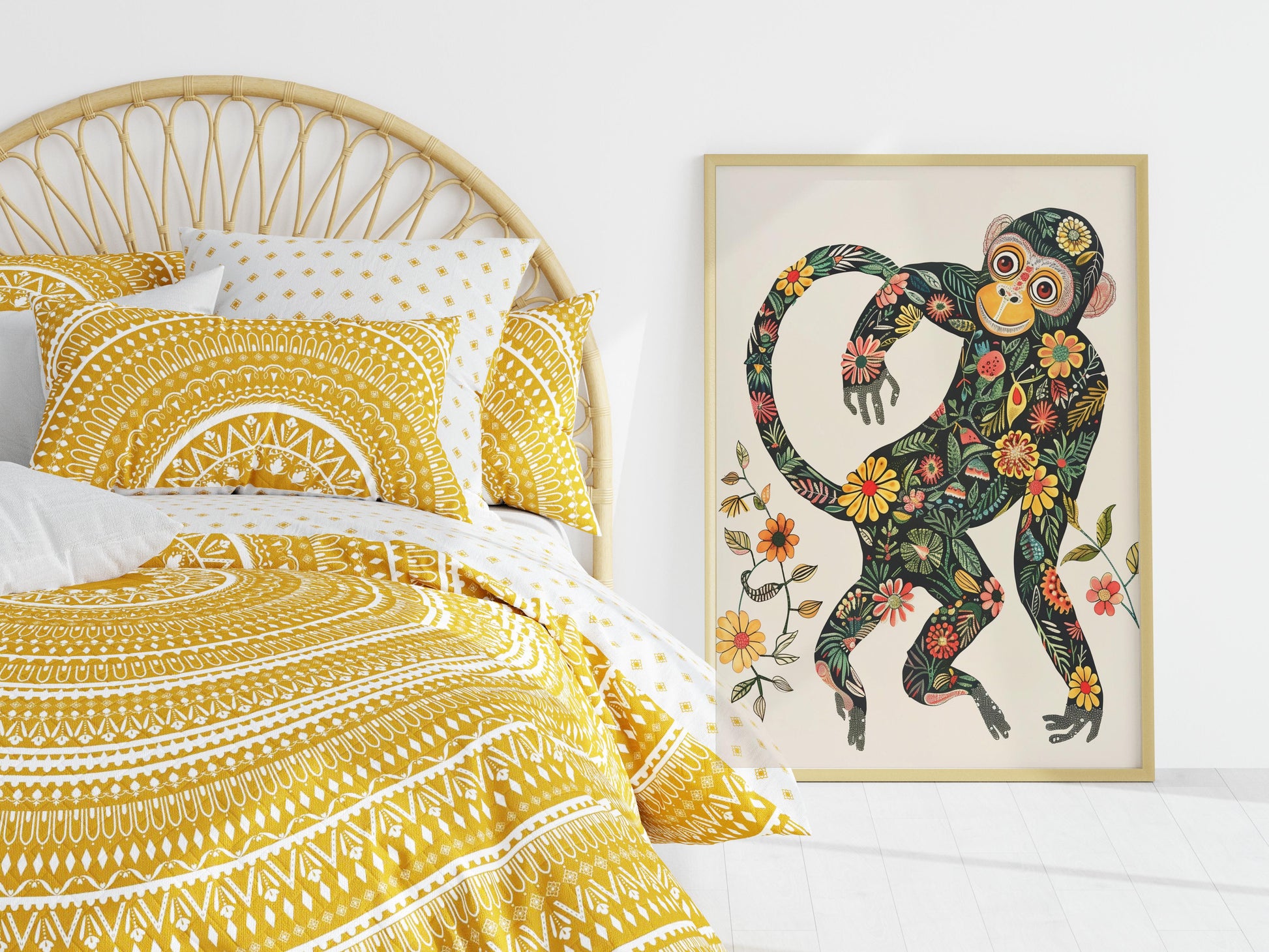 Dance of the Jungle: Playful Symphony- wall decor, monkey, craftsmanship, collectible, Ukrainian art