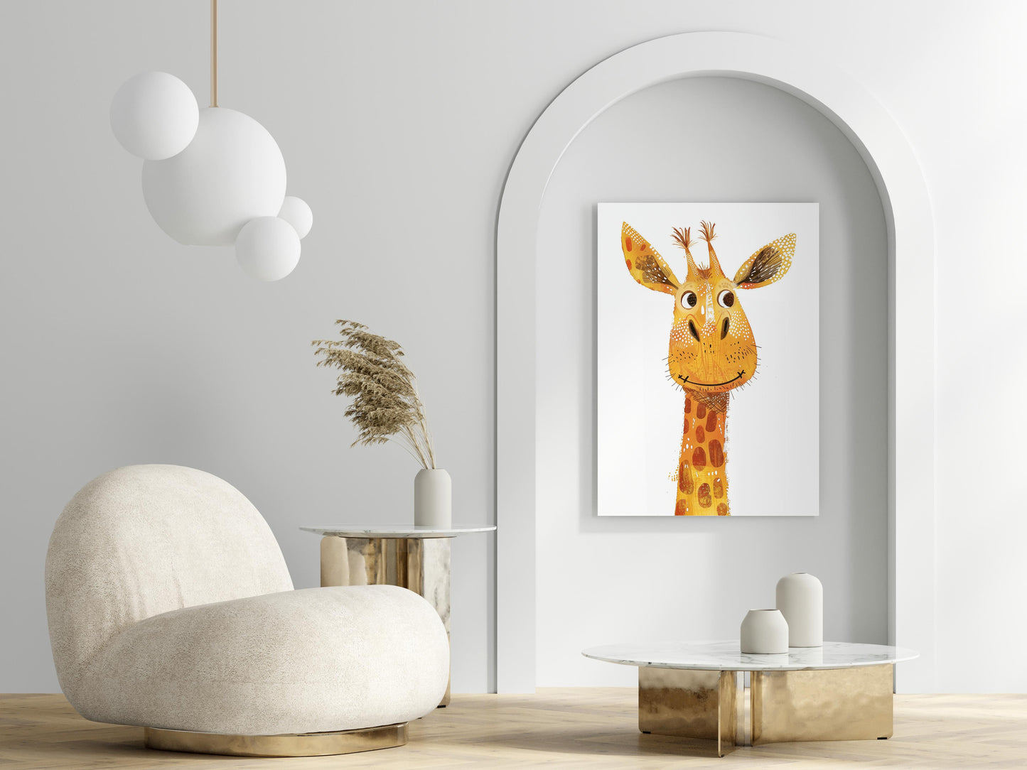 Playful Elegance- Vibrant Colors, Nostalgic Design, Illustration Art, Animal Character, Contemporary Art