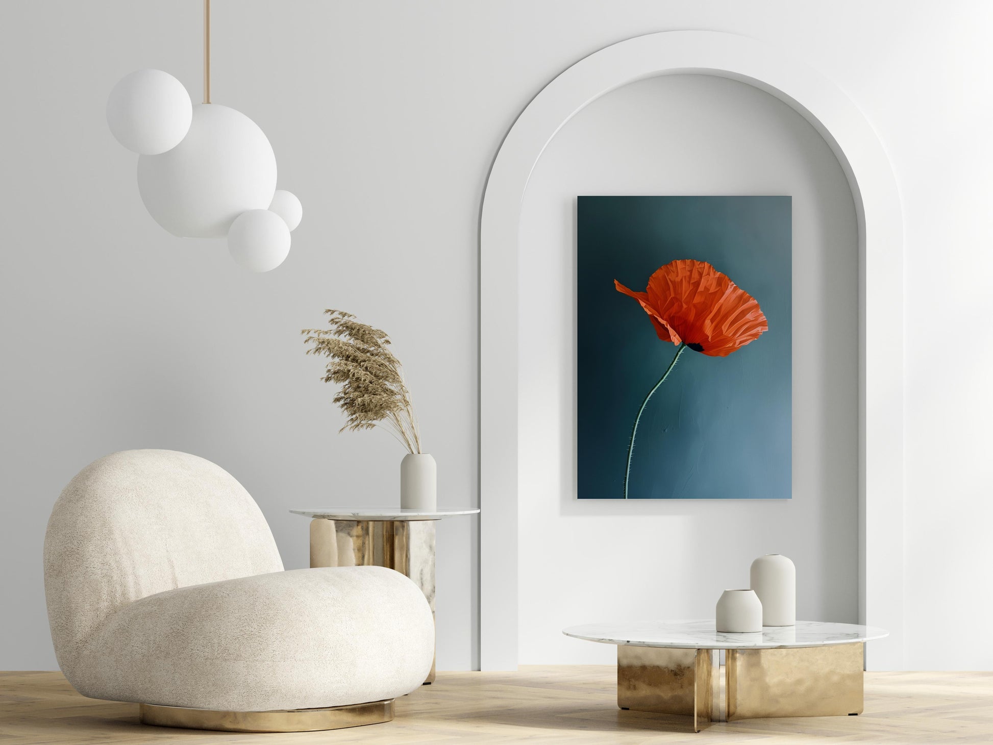 Lone Poppy: Emblem of Peace- Lifelike Painting, Symbol of Remembrance, Modern Art, Contemplative, American Realism