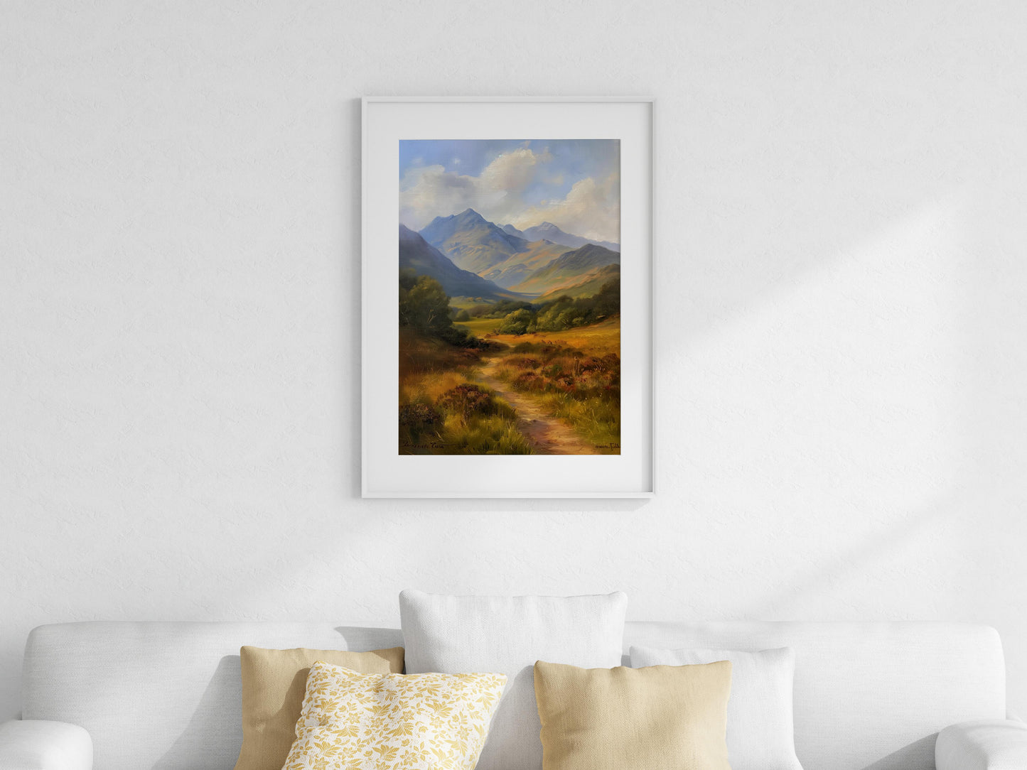 Schottisches Hochland im sanften Licht- Scottish Highlands, photorealism, home decor, mountains, gallery