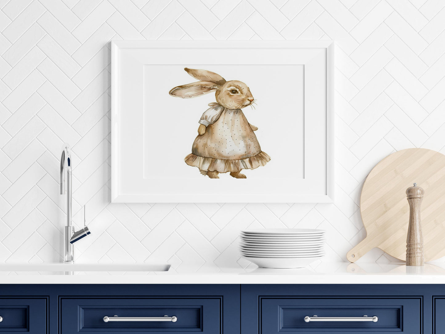 The Magic of the North: The Rabbit in Dress- fairy tale, folklore, watercolor, mythical creatures, children's room