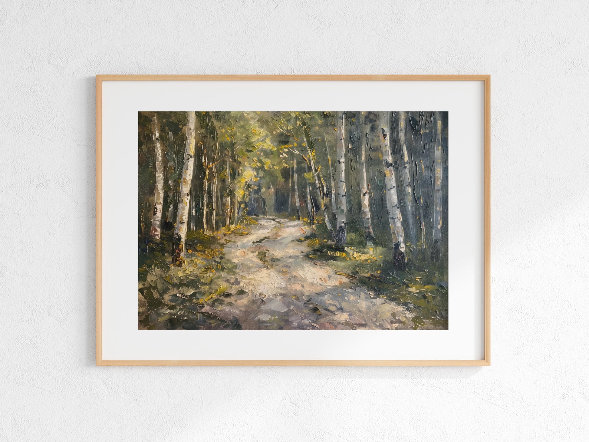 Sun-Dappled Birch Grove- Atmospheric, Nature Lover, Home Decoration, Nature Connection, Nordic Light