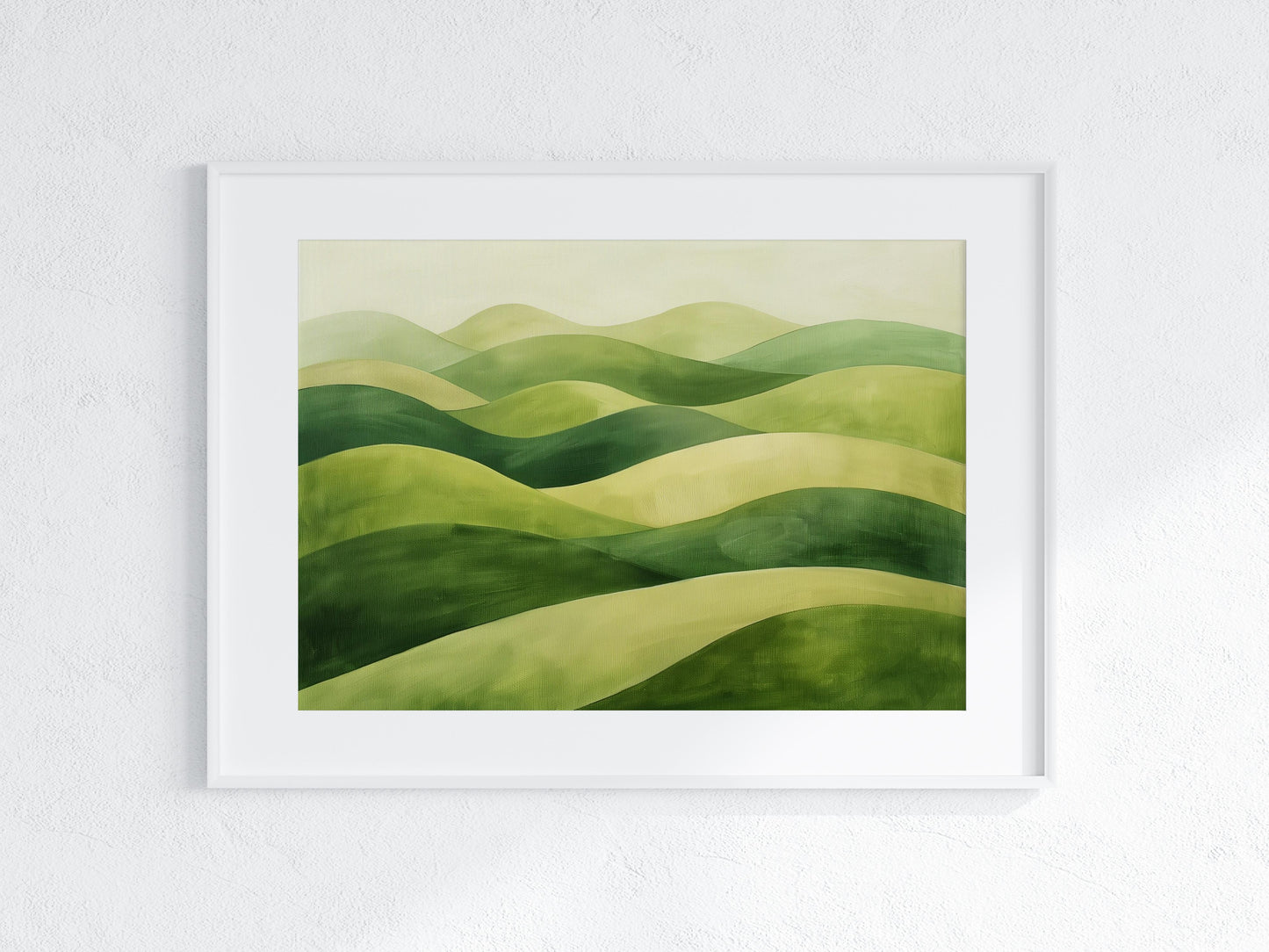 Green Harmony – Play of Geometric Shapes in Nature by Eloise Belmonte- Minimalism, French artist, Abstract Expressionism, Eloise Belmonte, Landscape art