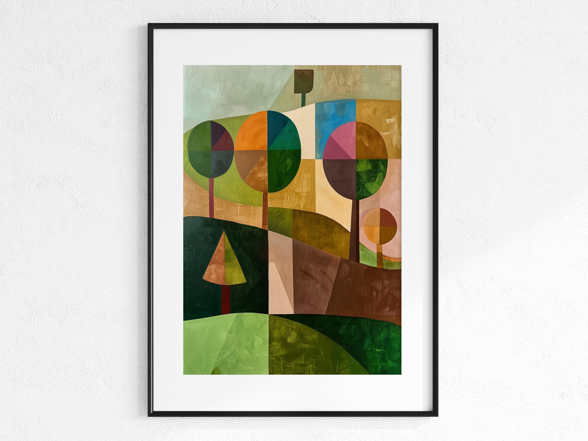 Geometric Forest: A Play of Lines and Colors- Abstract Art, Geometry, Spain, Abstraction, Harmony